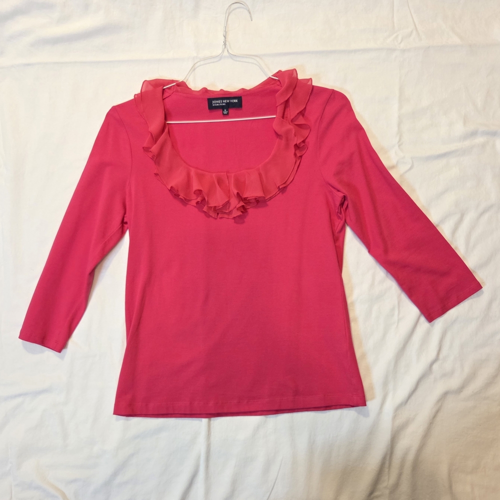 Jones New York Vibrant Pink Blouse